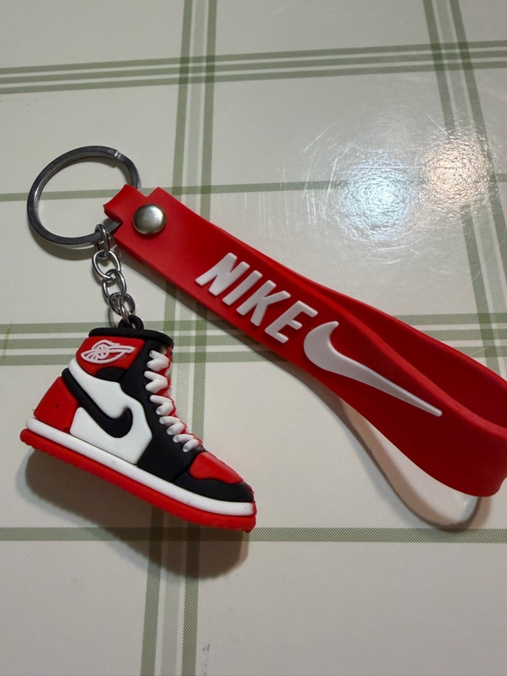 Nike Red Air Jordan Keychain with Logo Tag - Picture 3 of 3
